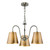 Hadano 3 Light Pendant Antique Chrome with Antique Bronze
