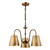 Hadano 3 Light Pendant Antique Bronze and Antique Bronze Metal Shades