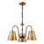 Hadano 3 Light Pendant Antique Bronze and Antique Bronze Metal Shades