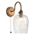 Hadano Wall Light Antique Bronze with Clear Dimpled Glass Shade