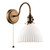 Hadano Wall Light Antique Bronze with White Domed Ceramic Shade