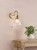 Hadano Wall Light Antique Bronze with Domed Ribbed Glass Shade