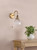 Hadano Wall Light Antique Bronze with Domed Ribbed Glass Shade