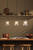 Hadano 3 Light Bar Pendant Antique Bronze with Clear Ribbed Glass Shades