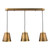 Hadano 3 Light Bar Pendant Antique Bronze with Antique Bronze Metal Shades