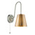 Hadano Wall Light Antique Chrome with Antique Bronze Metal Shade