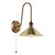 Hadano Tall Wall Light Antique Bronze with Aged Brass Metal Shade 18cm
