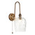 Hadano Tall Wall Light Antique Bronze with Clear Dimpled Glass Shade