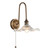 Hadano Tall Wall Light Antique Bronze with Wavy Glass Shade