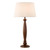 Hayward Table Lamp Wood Effect and Antique Brass Base Only