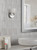 Hilaria Bathroom Wall Light Polished Chrome and Ribbed Glass IP44