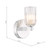 Hilaria Bathroom Wall Light Polished Chrome and Ribbed Glass IP44