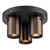 Hiro 3 Light Plate Spotlight Satin Bronze and Matt Black