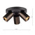 Hiro 3 Light Plate Spotlight Satin Bronze and Matt Black