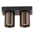 Hiro 2 Light Bar Spotlight Satin Bronze and Matt Black