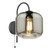 Idra Wall Light Satin Black and Smoked Glass