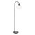 Idra Floor Lamp Satin Black and Large Globe Glass