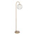 Idra Floor Lamp Aged Bronze and Ribbed Globe Glass