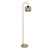 Idra Floor Lamp Aged Bronze and Smoked Lozenge Glass