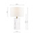Iggy Table Lamp Ribbed Glass and Antique Brass With Linen Shade