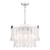 Irisen 6 Light Pendant Polished Nickel and Textured Glass