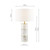 Ishana Table Lamp Marble and Matt Antique Brass With Shade