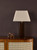 Izar Table Lamp Brown Glass and Antique Brass With Shade