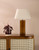 Izar Table Lamp Brown Glass and Antique Brass With Shade