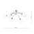 Izzy 6 Light Semi Flush Polished Chrome With Clear Hammered Glass