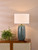 Jadis Table Lamp Blue Ceramic and Antique Brass Base Only