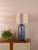 Jadis Table Lamp Blue Ceramic and Antique Brass Base Only