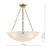 Keita 3 Light Pendant Antique Bronze and Alabaster Glass