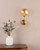 Liora Wall Light Antique Gold and Amber Ribbed Glass