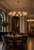 Liora 12 Light Pendant Antique Gold and Amber Ribbed Glass
