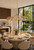 Liora 12 Light Pendant Antique Gold and Amber Ribbed Glass