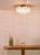 Lukas 6 Light Flush Antique Gold and Glass
