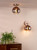 Lycia Flush Satin Bronze and Brown Ombre Glass