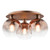 Lycia 3 Light Flush Satin Bronze and Bronze Ombre Glass