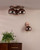 Lycia 3 Light Flush Satin Bronze and Bronze Ombre Glass