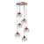 Lycia 6 Light Cluster Pendant Satin Bronze and Bronze Ombre Glass