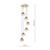 Lycia 6 Light Cluster Pendant Satin Gold and Gold Ombre Glass