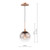 Lycia Pendant Satin Bronze and Bronze Ombre Glass