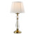 Mitzy Table Lamp Antique Bronze and Ribbed Glass With Shade