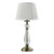 Mitzy Table Lamp Antique Bronze and Ribbed Glass With Shade