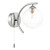 Nakita Wall Light Polished Chrome With Clear Hammered Glass