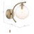 Nakita Wall Light Antique Brass With Amber Hammered Glass