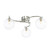 Nakita 3 Light Semi Flush Polished Chrome With Clear Hammered Glass