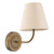 Navarro Rechargeable Wall Light Antique Bronze With Linen Shade LED