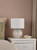 Nicolette Twin Pack Table Lamp Green and Cream Ceramic With Linen Shade
