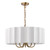 Noura 5 Light Pendant Antique Bronze and Ivory Scallop Shade